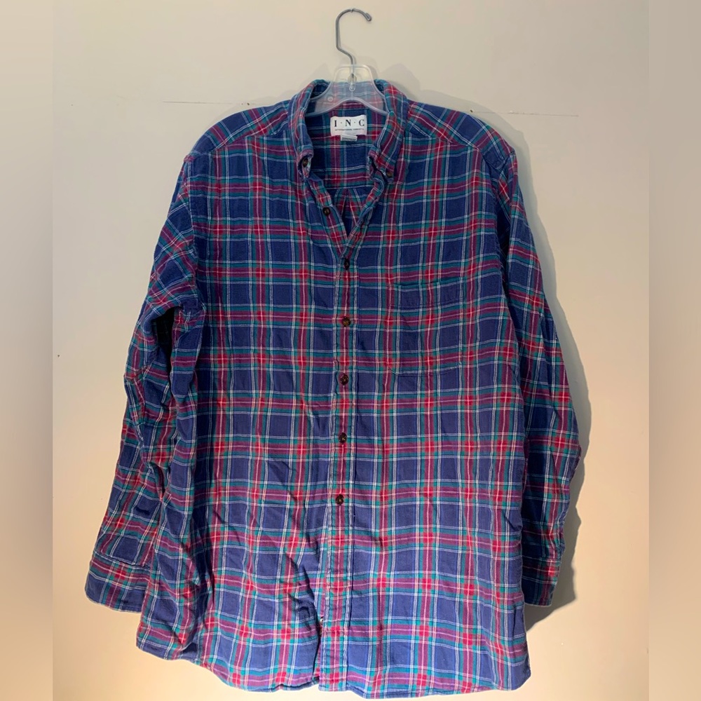 Men’s INC flannel, designer skatewear